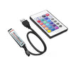 ZDM 2M  Waterproof USB 5050 RGB LED Flexible Strip Light with 24 Key IR Remote