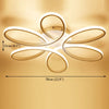 EverFlower Modern Simple Floral Shape LED Semi Flush Mount Ceiling Light With Max 75W Painted Finish