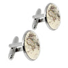 Alloy Glass Material/ Electroplating Printing Process Miniature World Map Cuffli