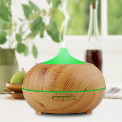 Essential Oil Diffuser Aroma Wood Grain Aromatherapy Cool Mist Humidifier