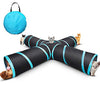 Waterproof Folding 4 Way Pet Tunnel Toy Tunnel Tube for Cats Dogs Puppy Rabbits