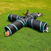 Waterproof Folding 4 Way Pet Tunnel Toy Tunnel Tube for Cats Dogs Puppy Rabbits