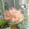 Vivid Living Coral Modern Artificial Leaves Home Wedding Party Decorations