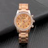 Women Luxury Crystals Quartz Plated Classic Faux Chronograph Watch