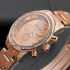Women Luxury Crystals Quartz Plated Classic Faux Chronograph Watch
