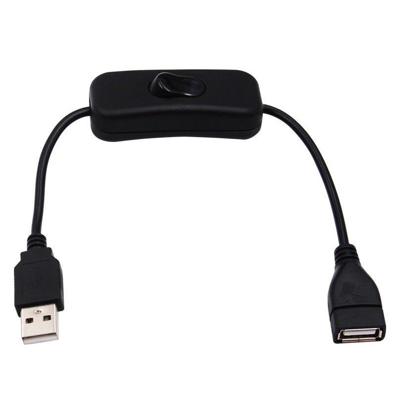 USB 2.0 A Male to A Female Extension Extender Black Cable With Switch ON OFF Ca