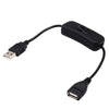 USB 2.0 A Male to A Female Extension Extender Black Cable With Switch ON OFF Ca