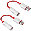 Type-C to 3.5mm Jack Audio Adapter for OnePlus 7 Pro / 7 / 6T / 6 / 5T 2pcs