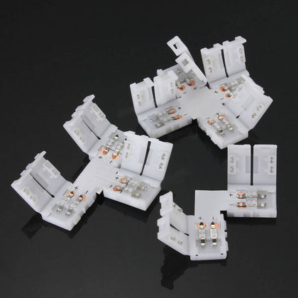 ZDM 2 Pin 10MM 3 Shape FPC Connector for 5050 / 5730 Single Color  LED Strip Light Connection