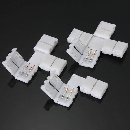 ZDM 2 Pin 10MM 3 Shape FPC Connector for 5050 / 5730 Single Color  LED Strip Light Connection