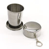 Stainless Steel Portable Folding Metal Telescopic Keychain Cups