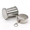 Stainless Steel Portable Folding Metal Telescopic Keychain Cups