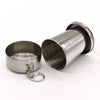 Stainless Steel Portable Folding Metal Telescopic Keychain Cups