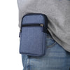 Universal Denim Leather Cell Phone Bag Belt Clip Pouch Waist Purse Case Cover For All SmartPhone Below 6.3 Inch