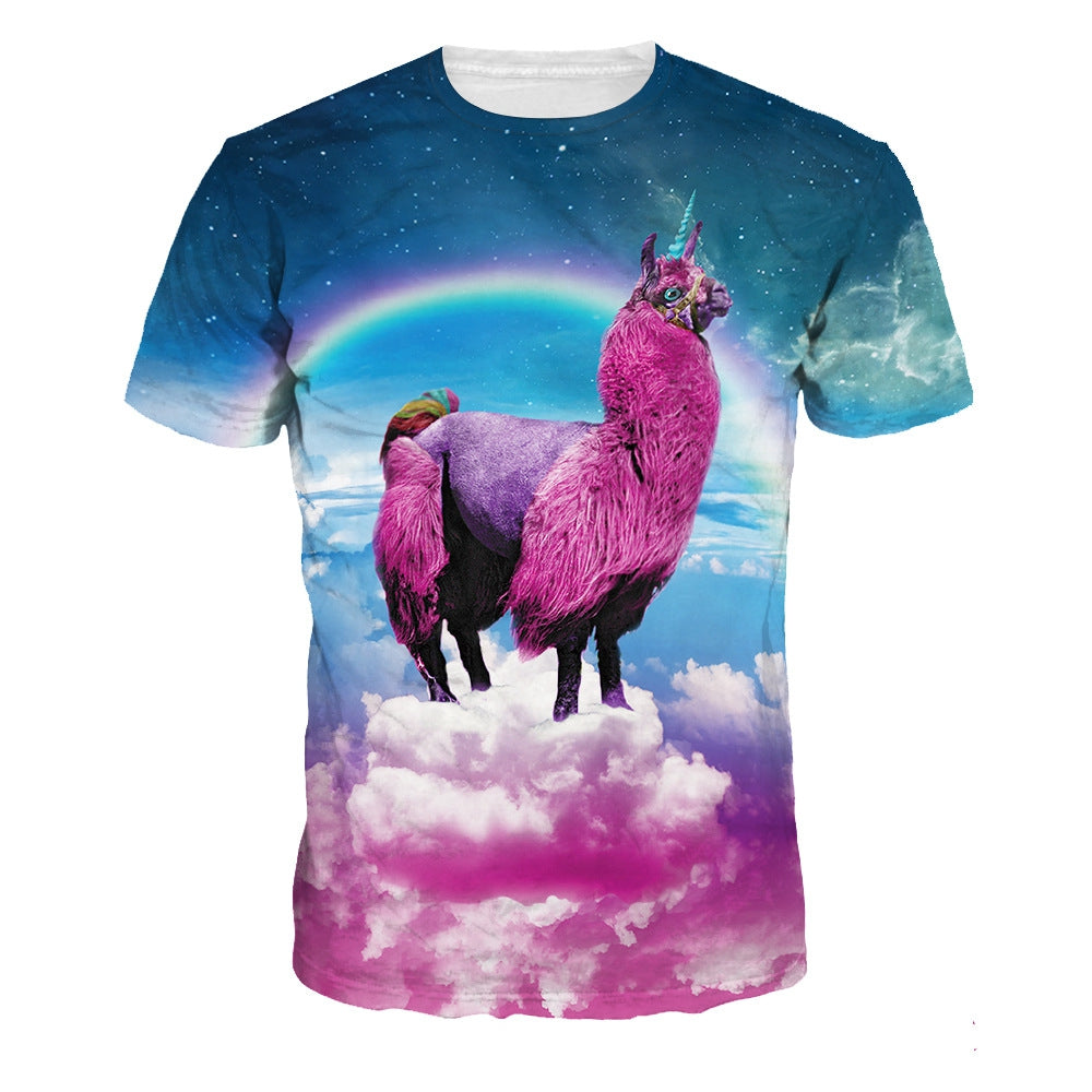 Rainbow Unicorn 3D Digital Printing T-shirt