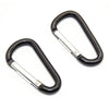 Outdoors Aluminium Alloy Multi-function Type D Buckle 2pcs