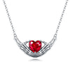 Hand Heart Zircon Crystal Necklace Women Silver Necklaces Wedding Jewelry