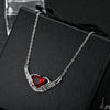 Hand Heart Zircon Crystal Necklace Women Silver Necklaces Wedding Jewelry
