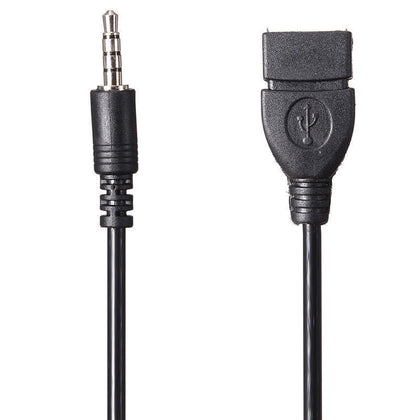 3.5mm Male Audio AUX Jack to USB 2.0 Type A Female OTG Converter Adapter