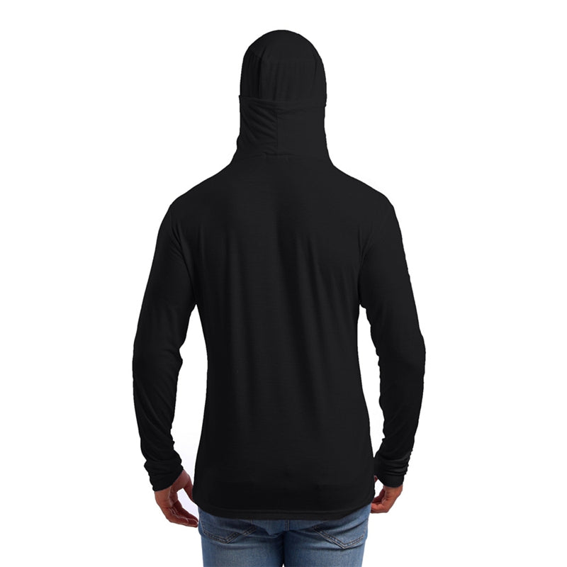 Men's Masks Hooded Long Sleeved T-shirt