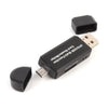 2 in 1 Multifunction SD / TF OTG Card Reader for USB / Micro USB Devices