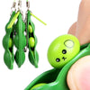Squishy Peas In A Pod Keyring Edamame Keychain Toy