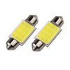 2PCS 36MM 5W COB LED Car Reading Light License Plate Light White