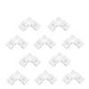 2 Pin LED L Shape Connector Tape 90 Degree Corner Connectors for 8mm Wide Flexible SMD 3528 2835 Single Color LED Strip