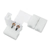 2 Pin LED L Shape Connector Tape 90 Degree Corner Connectors for 8mm Wide Flexible SMD 3528 2835 Single Color LED Strip