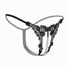 Sexy Fashion Embroidery Underwear Ladies Pearl Massage Open File Thong