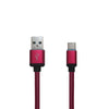 Mini Smile 3.4A Quick Charge Leather Type-C To Usb Charging Cable with High-Speed Data Transmission 100CM