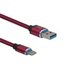Mini Smile 3.4A Quick Charge Leather Type-C To Usb Charging Cable with High-Speed Data Transmission 100CM