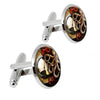 Alloy Glass Material/ Printing Process Clock Design 002 Men'S Cufflinks