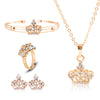 Luxurious Jewelry Sets Exquisite Crown Jewellery Four Piece Set