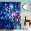 Colorful Blue Christmas Ball Digital Printing Fabric Waterproof and Mildewproof