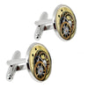 Alloy Glass Material/ Electroplate Printing Process Clock Design 004 Men'S Cuffl