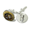 Alloy Glass Material/ Electroplate Printing Process Clock Design 004 Men'S Cuffl