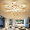 EverFlower Modern Simple Floral Shape LED Semi Flush Mount Ceiling Light With Max 75W Painted Finish