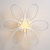 EverFlower Modern Simple Floral Shape LED Semi Flush Mount Ceiling Light With Max 75W Painted Finish