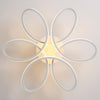 EverFlower Modern Simple Floral Shape LED Semi Flush Mount Ceiling Light With Max 75W Painted Finish