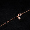 Champagne Enamel Hollow Crystal Pendant Necklace