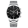 NIBOSI 2039 Scratch Design Luminous Waterproof Business Quartz Watch