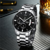 NIBOSI 2039 Scratch Design Luminous Waterproof Business Quartz Watch