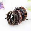 5 Pcs Handmade Leather Braided Bracelet