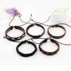 5 Pcs Handmade Leather Braided Bracelet