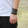 5 Pcs Handmade Leather Braided Bracelet