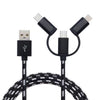 USB to Type C 8 Pin Micro 3 in 1 Multiple 2.4A USB Charging Cable for iPhone X 8  Galaxy S8 Huawei Mate 9 Xiaomi 6
