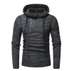 Men's Fashion Color Twist Double-breasted Hooded Slim Knit