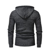 Men's Fashion Color Twist Double-breasted Hooded Slim Knit