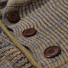 Men's Fashion Color Twist Double-breasted Hooded Slim Knit